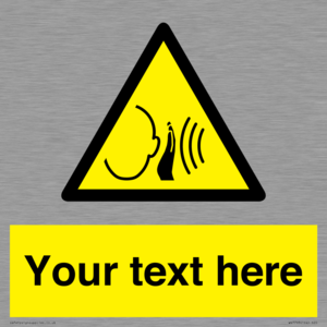 Custom warning sudden loud noise